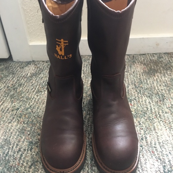 halls pull on lineman boots